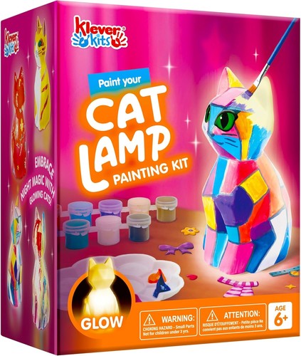 Paint your own cat lamp - lamp, kit