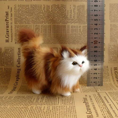 Cute realistic cat plush - cute,