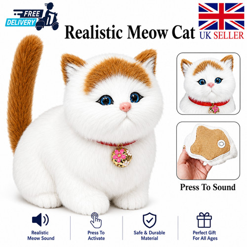 Realistic cat stuffed - realistic,
