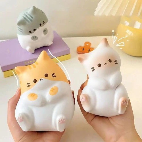 Cartoon cat squishy toy - toy, pu