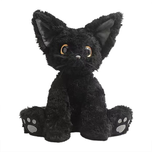 Cat plush cute black - cute,