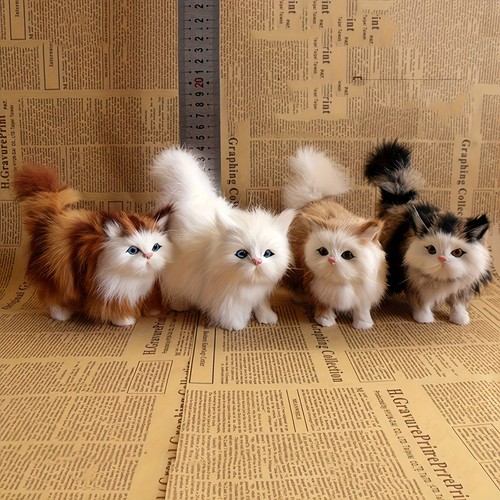 Realistic plush kitten soft - realistic,