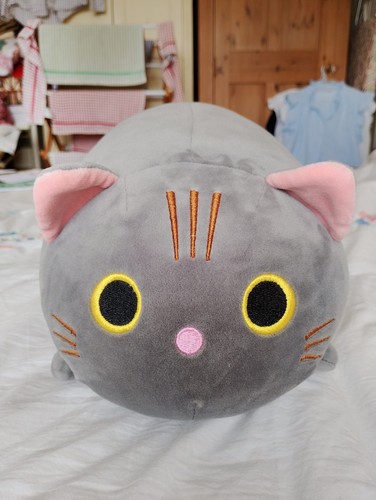 Grey kenji long cat plush - grey,