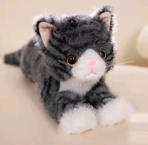 Cute realistic kitten plush - kitten,