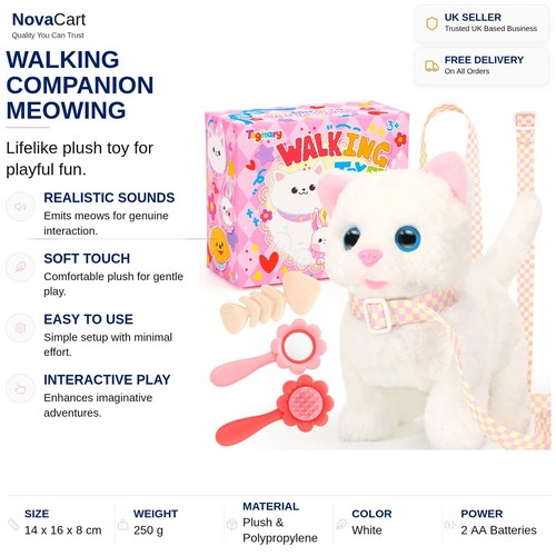 Walking plush cat toy - walking,