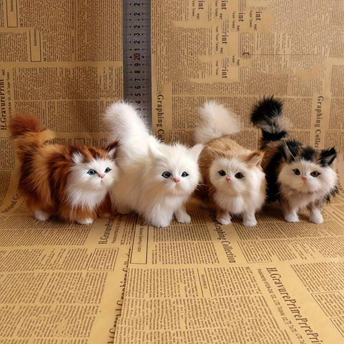 Cute realistic cat plush toy - realistic,