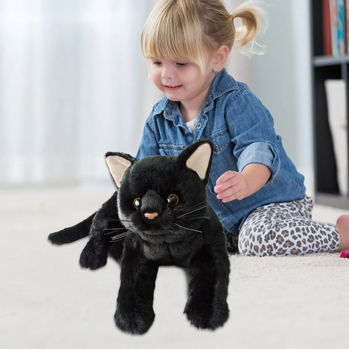 Inch black cat plush - cat, toy