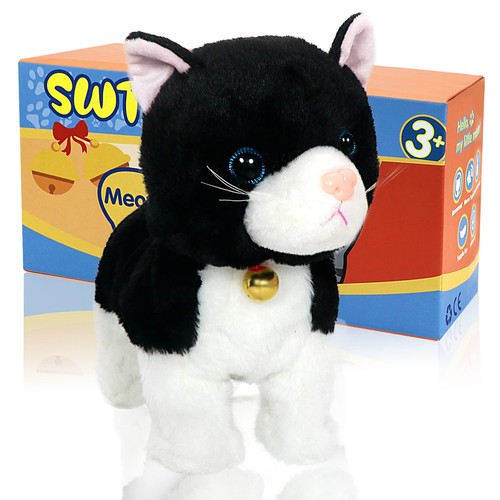 Swtoipig interactive plush cat - interactive,