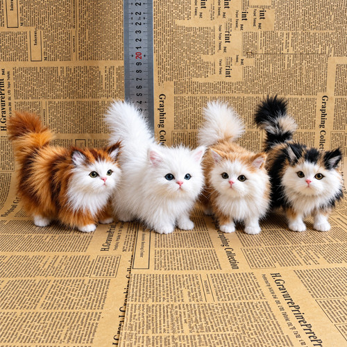 Realistic plush kitten - kitten, soft