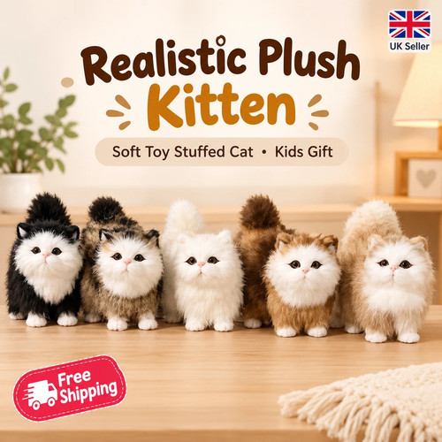 Realistic plush kitten soft - realistic,