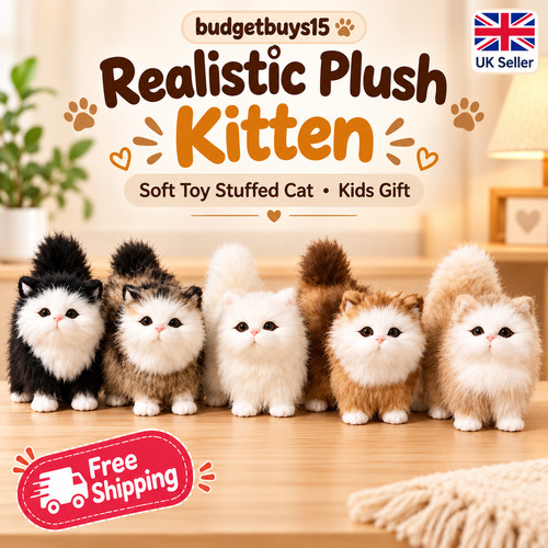 Realistic plush kitten soft - realistic,